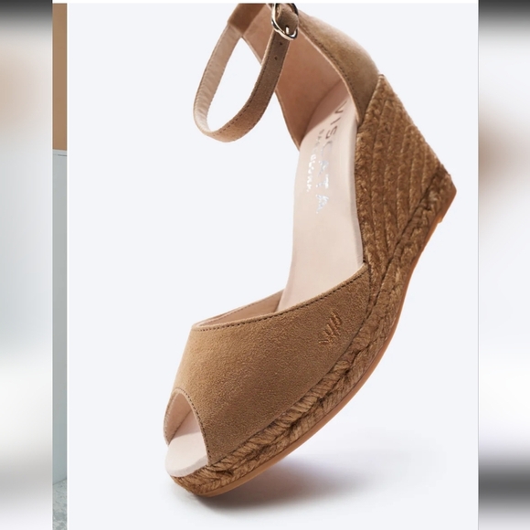 VISCATA CAPRUBI SUEDE ESPADRILLE SANDAL WEDGES SZ 38EU (7) - Picture 5 of 15